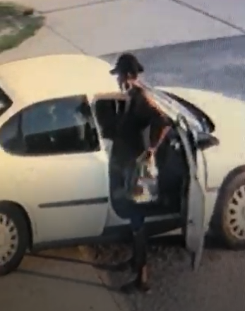 Beer theft suspect with car Beer theft suspect with car